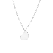 Gerecycled zilveren ketting met hanger hart (1060051)