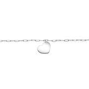 Gerecycled zilveren armband met hanger hart (1060052)