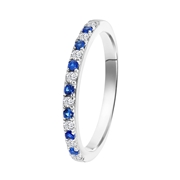 Ring, 925 Silber, mit Zirkonia in Weiß und Blau (1060358)