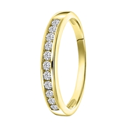 Zilveren ring gold met zirkonia (1060546)