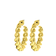 Goudkleurige bijoux oorringen koord (1060557)