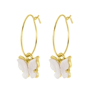 Goudkleurige bijoux oorbellen met vlinder (1060571)