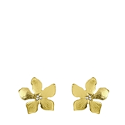 Goudkleurige bijoux oorbellen bloem (1060575)