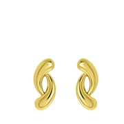 Goudkleurige bijoux oorbellen golf (1060585)