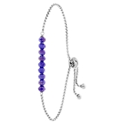 Armband, Edelstahl, mit blauen Perlen (1060736)