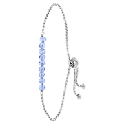 Armband, Edelstahl, mit hellblauen Perlen (1060738)