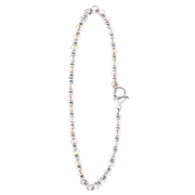 Armband, Edelstahl, mit weißen Perlen (1060751)