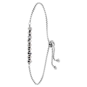 Armband, Edelstahl, mit silberfarbenen Perlen (1060754)