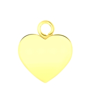 Zilveren oorbelhanger gold hart Mix&Match (1060829)