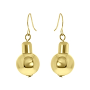 Goudkleurige bijoux oorbellen met kerstballen (1060917)