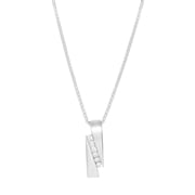 Halskette, 925 Silber, mit Anhänger, matt/glänzend, mit Zirkonia (1060985)