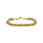 Gerecycled stalen goldplated armband met koningsschakel (1061248)