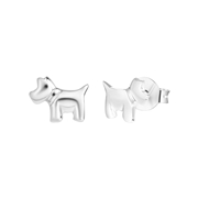 Zilveren kinderoorbellen hond (1061505)