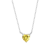 Zilveren ketting Love month stones hart (1061659)