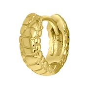 Helix-Piercing, 925 Silber, vergoldet, Krokodilmuster (1061754)