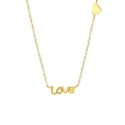 Zilveren goldplated ketting heart-love (1061843)