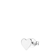 Zilveren oorknop heart (1061874)