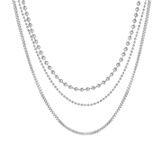 Silberfarbenes Bijoux-Schmuckset mit Halsketten (1062221)