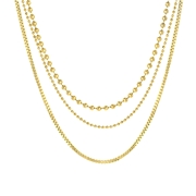Goldfarbenes Bijoux-Schmuckset mit Halsketten (1062222)