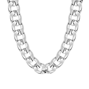 Zilverkleurige bijoux ketting chunky (1062223)