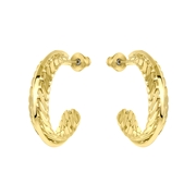 Goudkleurige bijoux oorbellen rond (1062250)