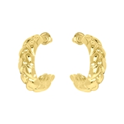 Goudkleurige bijoux oorbellen vlecht (1062256)
