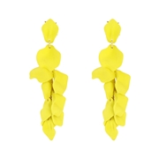 Gele bijou oorbellen met blad (1062287)