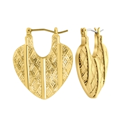 Goudkleurige bijoux oorbellen met hart (1062291)