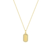 Halskette, recyceltes Silber, vergoldet, Zirkonia (1062471)