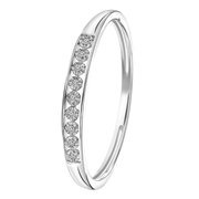18 Karaat witgouden ring met diamant 0,02ct (1062554)