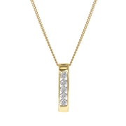 18 Karaat geelgouden ketting met diamant 0,01ct (1062555)