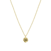 Halskette & Anhänger, 925 Silber, vergoldet, Geburtsblume (1062677)