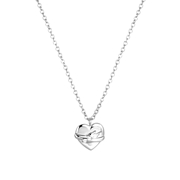 Zilveren ketting met hanger hart hug (1062906)