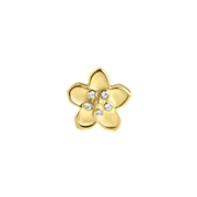 Stalen goldplated slider bloem (1063036)