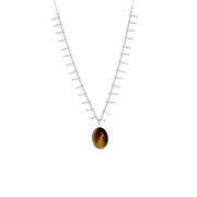 Halskette, Edelstahl, mit ovalem Anhänger (1063185)