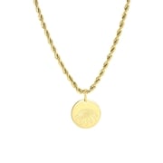 Halskette & Anhänger, Edelstahl, vergoldet, Geburtsblume (1063521)