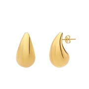 Stalen goldplated oorbellen druppel (1071260)