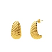 Ohrringe aus Edelstahl, vergoldet, chunky, verdreht (1071286)
