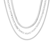 Halskette aus Edelstahl, mehrreihig (1071295)