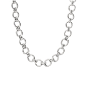 Halskette aus Edelstahl, chunky, mit polierten Gliedern (1071313)