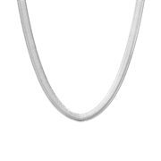 Halskette aus Edelstahl mit flachem Glied (1071317)