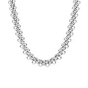Halskette aus Edelstahl, chunky, mehrreihig (1071321)