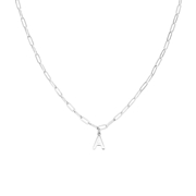 Stalen ketting closed forever met letter A (1071388)