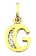 Buchstabenanhänger, 585 Gelbgold, mit Zirkonia (1017526)