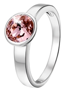 Zilveren ring met antiek roze kristal (1020837)