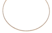 Eve - mit Rotgold vergoldete Halskette  mit 1 Kristallreihe (1021104)