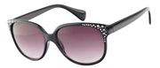 Sonnenbrille mit schwarzem Rahmen und dunklen Gläsern (1021561)