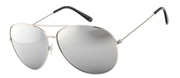 Sonnenbrille mit silbernem Rahmen und silbernen Gläsern (1021584)