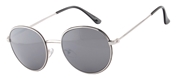 Sonnenbrille mit silbernem Rahmen und schwarzen Gläsern (1021588)