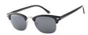 Sonnenbrille mit schwarz/silbernem Rahmen und schwarzem Glas (1021589)